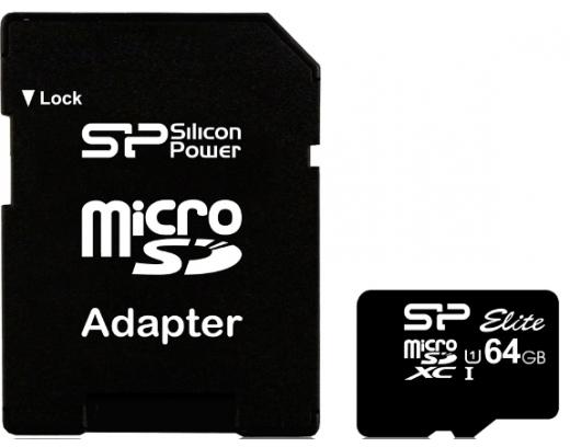Silicon Power - Memria Krtya Foto - SDMicro 64Gb Silicon Power CL10 UHS-1 +Adapt.SP064GBSTXBU1V10SP