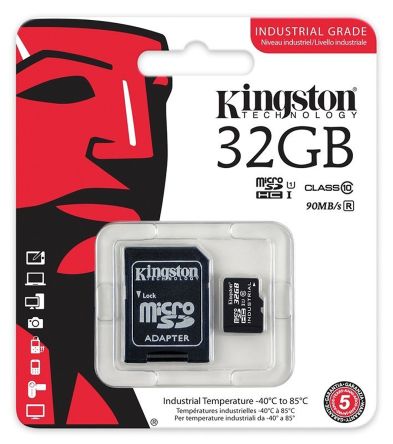 Kingston - Memria Krtya Foto - Kingston Industrial Temperature 32GB CL10 UHS-I microSDHC memriakrtya+ adapter