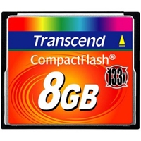 Transcend - Memria Krtya Foto - CF 8Gb Compact Flash Transcend TS8GCF133