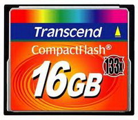 Transcend - Memria Krtya Foto - Transcend 16GB Compact Flash memriakrtya TS16GCF133