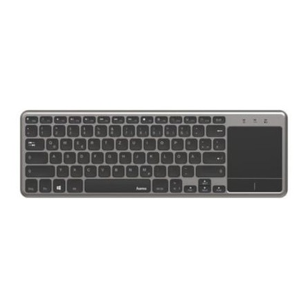HAMA - Keyboard Billentyzet - Hama KW-600T HUN USB vezetk nlkli fekete billentyzet (touchpad) 182653