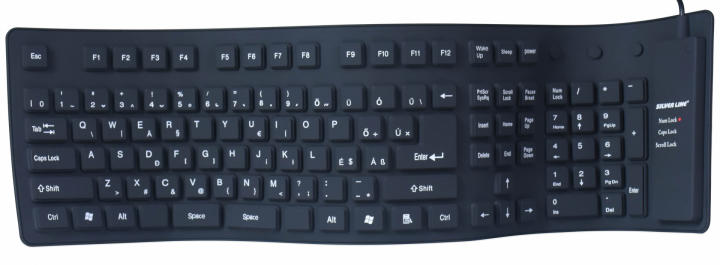 Silverline - Keyboard Billentyzet - Key HU USB Flexibilis Szilikon Silverline SK101
