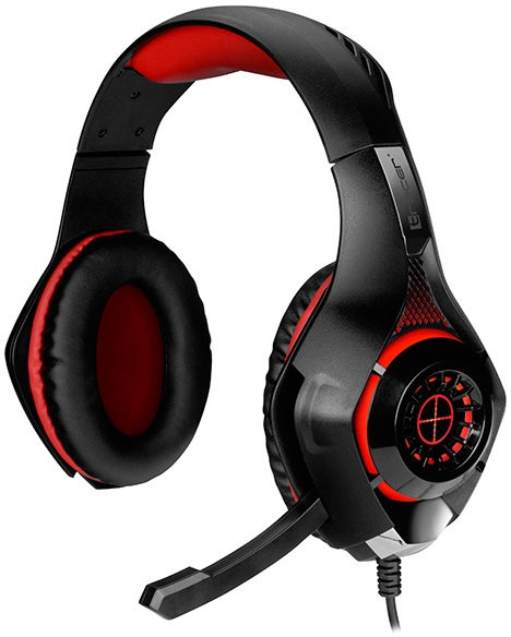 Tracer - Fejhallgat s mikrofon - Tracer Battle Heroes Gunman Gaming headset, fekete/piros
