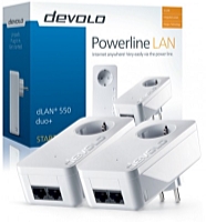 devolo - Hlzati adapter - Devolo dLAN 550 duo+ Powerline adapter Starter Kit